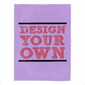 Design Your Own Personalized Fleece Baby Blanket - Purple