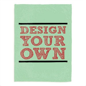 Design Your Own Personalized Fleece Baby Blanket - Green