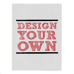 Design Your Own Personalized Fleece Baby Blanket - White