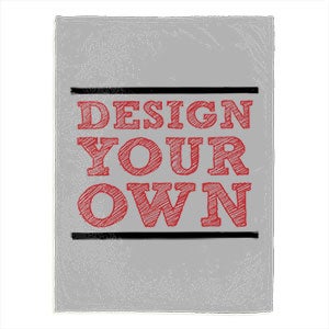 Design Your Own Personalized Fleece Baby Blanket - Grey