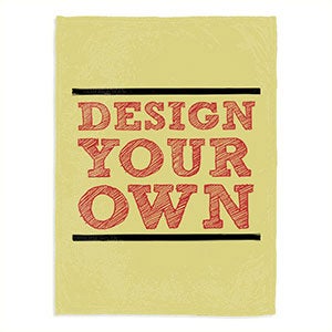 Design Your Own Personalized Fleece Baby Blanket - Yellow