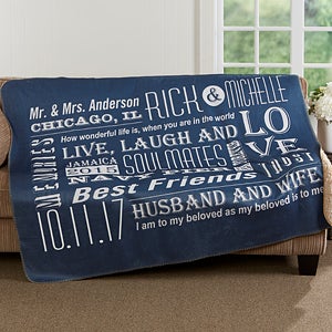 Our Life Together Personalized Premium 50x60 Sherpa Blanket