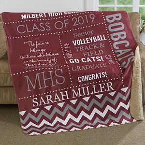 Personalized Blanket for Graduation 60x80 - Sherpa Blanket