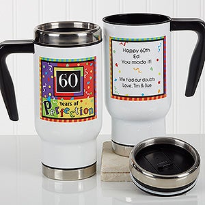 Personalized Birthday Commuter Travel Mug - Aged To Perfection