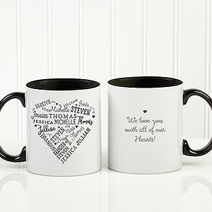 Close To Her Heart Personalized Coffee Mug 11oz.- Black