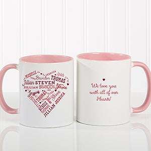 Close To Her Heart Personalized Coffee Mug 11 oz.- Pink