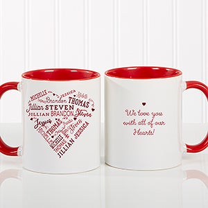 Close To Her Heart Personalized Coffee Mug 11 oz.- Red