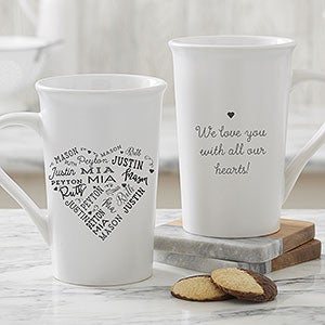 Personalized Latte Mug - Close To Her Heart