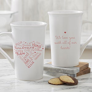 Personalized Latte Mug - Close To Her Heart