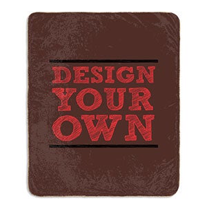 Design Your Own Personalized Sherpa Blanket- Chocolate Brown