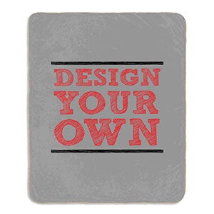 Design Your Own Personalized Sherpa Blanket- Grey