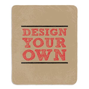 Design Your Own Personalized Sherpa Blanket- Tan