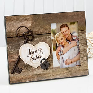 Personalized Picture Frame - Key To My Heart