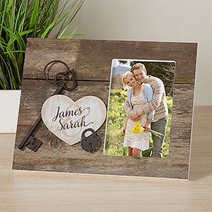 Personalized Picture Frame - Key To My Heart