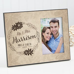 Personalized Romantic Picture Frame - Wedding Floral