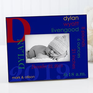 Personalized Baby Boy Picture Frame - All About Baby