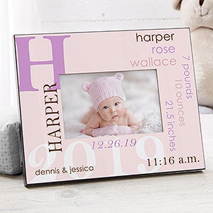 Personalized Baby Girl Picture Frame - All About Baby