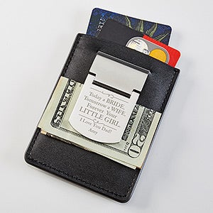 Personalized Wedding Zippo Money Clip & Credit Card Case - Father Of The Bride