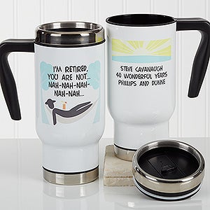 Personalized Retirement Commuter Travel Mug - I'm Retired