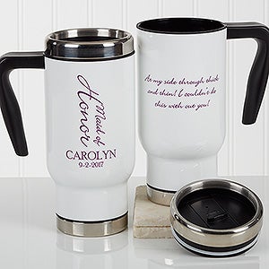 Personalized Wedding Party Commuter Travel Mug - Bridal Brigade