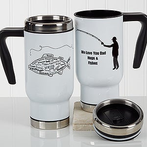 What A Catch! Personalized Travel Mug