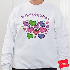 My Heart Belongs To Personalized White Sweatshirt