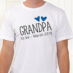 Personalized Apparel For Him - Grandpa Established - Hanes T-Shirt - Adult Small - White