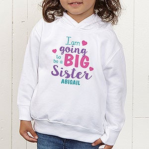 Big Sister, Big Brother Personalized Toddler Sweatshirt - Toddler 2T - Pink