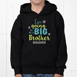 Big Sister, Big Brother Personalized Kids Sweatshirt - Youth X-Small (2/4) - Black