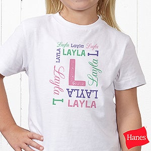 Repeating Name Personalized Hanes® Youth T-Shirt