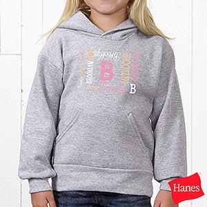 Repeating Name Personalized Hanes® Youth Hooded Sweatshirt