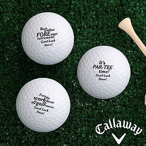 Retirement Personalized Golf Ball Set - Callaway® Warbird Plus