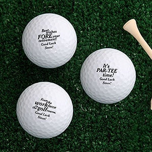 Retirement Personalized Golf Ball Set - Non Branded