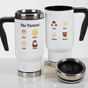 Our Family Characters Personalized Travel Mug