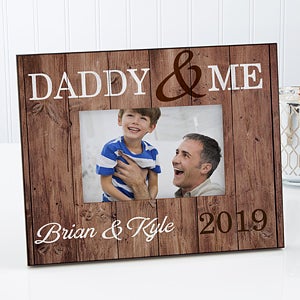 Personalized Rustic Picture Frame - Daddy & Me