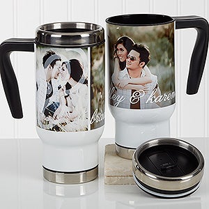 Personalized Romantic Photo Commuter Travel Mug - You & I