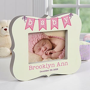 Personalized 5x7 Baby Frame Block - Baby Banner