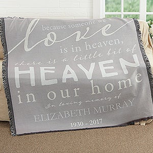 Heaven In Our Home Personalized Woven Throw