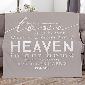 Heaven In Our Home Personalized 60x80 Fleece Blanket