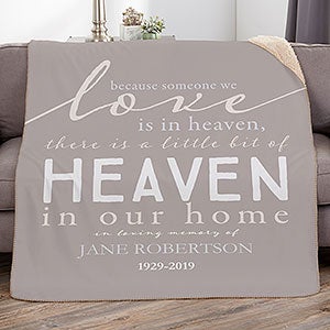 Heaven In Our Home Personalized 50x60 Sherpa Blanket