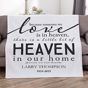 Heaven In Our Home Personalized 50x60 Sweatshirt Blanket