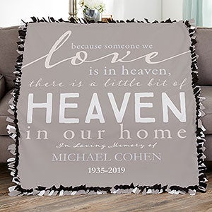 Heaven In Our Home Personalized 50x60 Tie Blanket