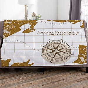 Compass Inspired Graduation Personalized 50x60 Sweatshirt Blanket