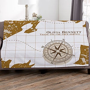 Compass Inspired Retirement Personalized 50x60 Sweatshirt Blanket