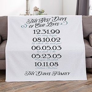 Our Best Days Personalized Family 50x60 Sweatshirt Blanket