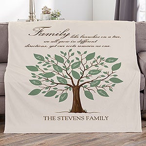 Family Tree Personalized 50x60 Fleece Blanket