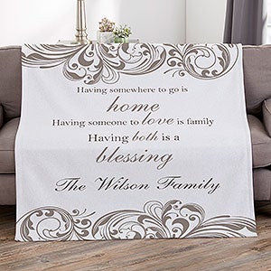 Family Blessings Personalized 50x60 Sweatshirt Blanket