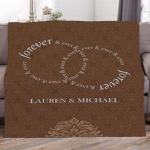 Forever & Ever Personalized Wedding 60x80 Fleece Blanket