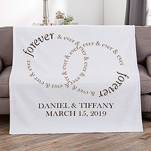 Forever & Ever Personalized Wedding 50x60 Sweatshirt Blanket