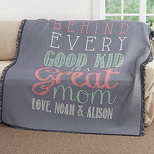 Loving Words To Her Personalized Woven Throw